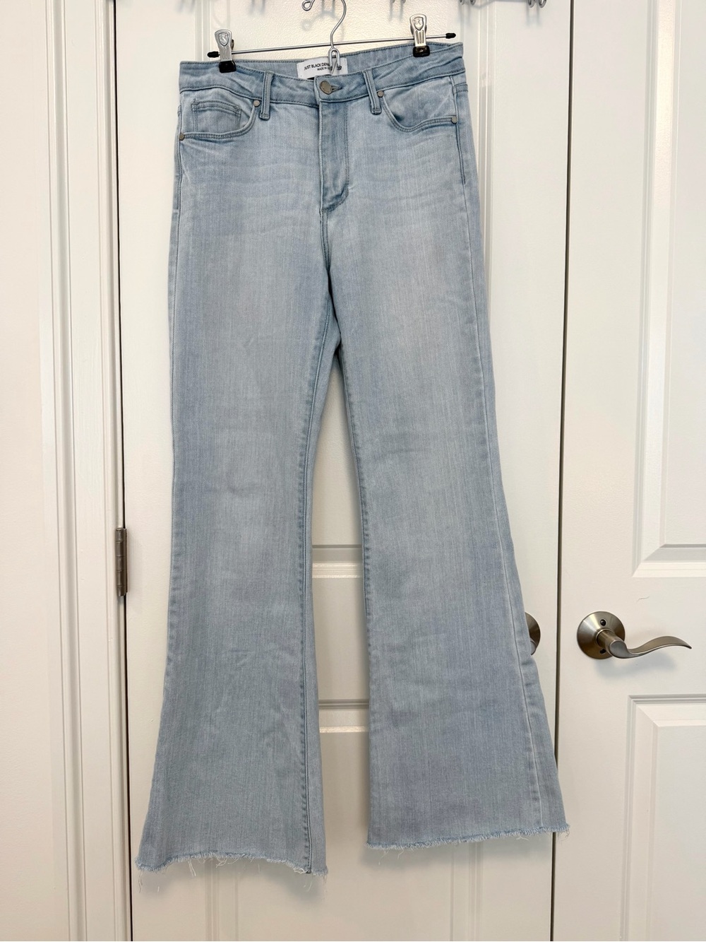 Just Black Light Blue High-Rise Flare Jeans